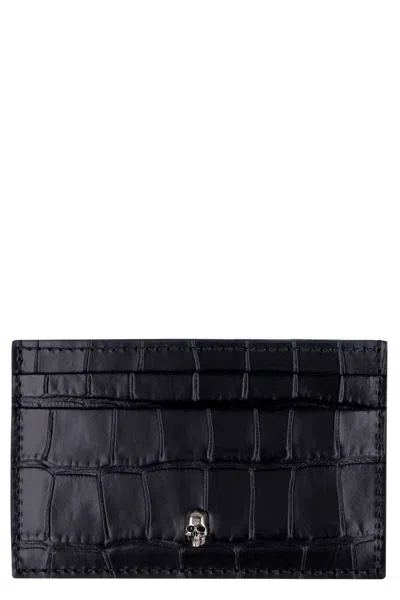 Alexander Mcqueen Small Leather Goods In Black