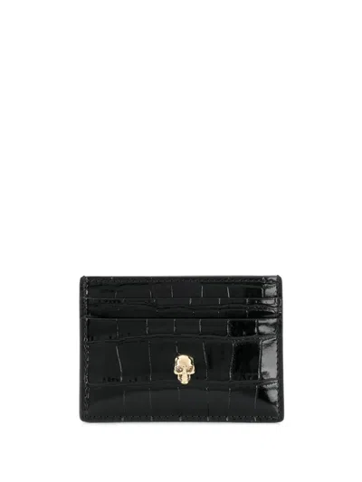 ALEXANDER MCQUEEN ALEXANDER MCQUEEN SKULL LEATHER CREDIT CARD CASE