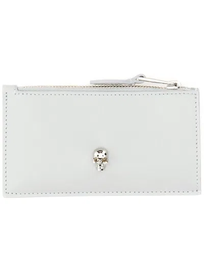Alexander Mcqueen Wallet With Skull In Grey