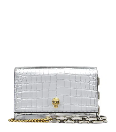 ALEXANDER MCQUEEN SMALL LEATHER SKULL CROSS-BODY BAG