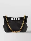Alexander Mcqueen Mcqueen The Peak Leather Bag With Shoulder Strap In Black