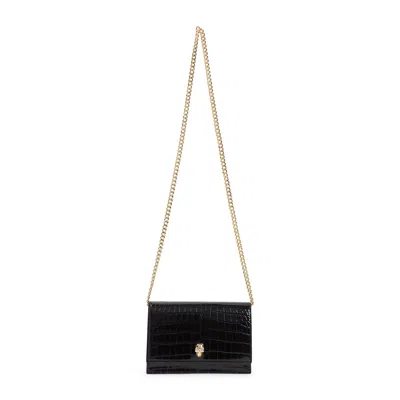 Alexander Mcqueen Small Skull Clutch Women In Black