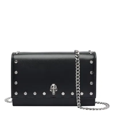 Alexander Mcqueen Small Skull Crossbody Bag In Black