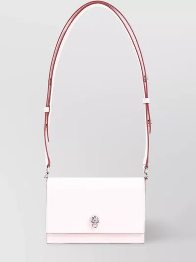 Alexander Mcqueen Small Skull Shoulder Bag In White