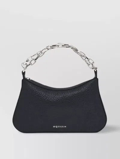Alexander Mcqueen Small T-buckle Clutch Bag In Black