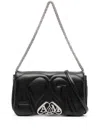 Alexander Mcqueen The Seal Lamb Leather Quilted Cross-body Bag In Black