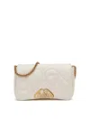Alexander Mcqueen Alexander Mc Queen Seal Logo Small Leather Crossbody Bag In White