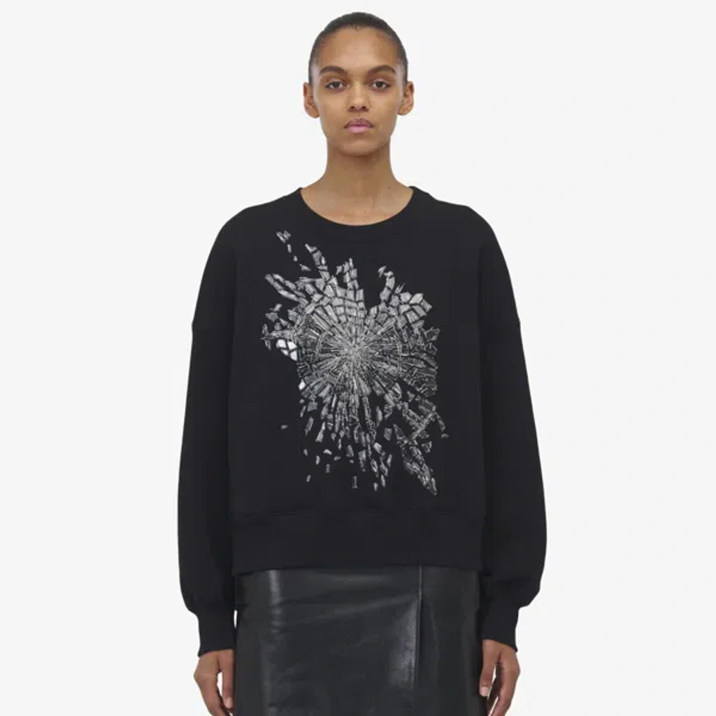 【関税&送料込】Alexander Mcqueen Sl Smashed Glass Alexander Mcqueen Smashed Glass Embroidered Sweatshirt In