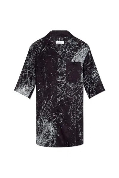 ALEXANDER MCQUEEN SMASHED SCREEN COLLARED SHIRT