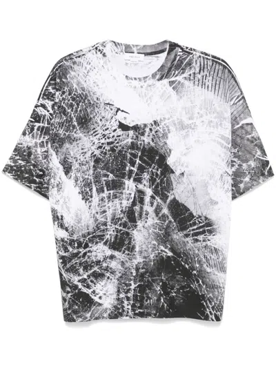 Alexander Mcqueen Smashed Screen-print T-shirt In White