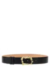 Alexander Mcqueen Black Wrapped Snake Buckle Belt