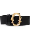 Alexander Mcqueen Snake-bucke Belt In Black