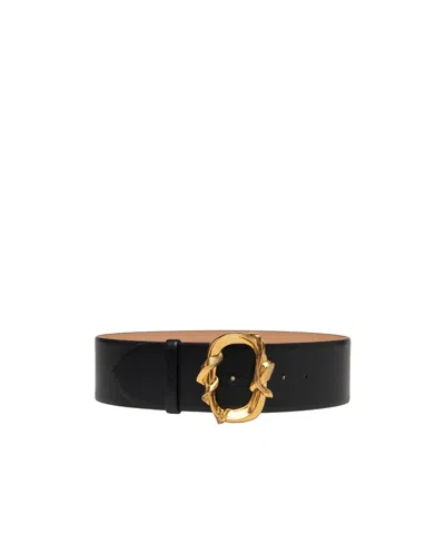 Alexander Mcqueen Snake Waist Belt In Black