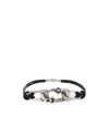Alexander Mcqueen Rope Loop Bracelet With Brass Detail In Multicolor