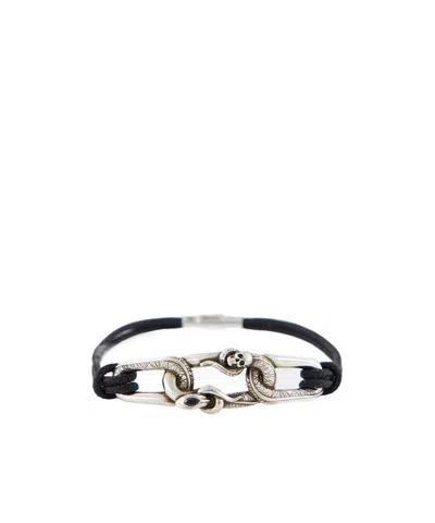 ALEXANDER MCQUEEN ALEXANDER MCQUEEN SNAKE SKULL CORD BRACELET