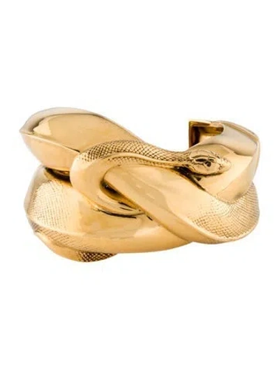 Pre-owned Alexander Mcqueen Snake Cuff Bracelet, 6.25" In Multicolor