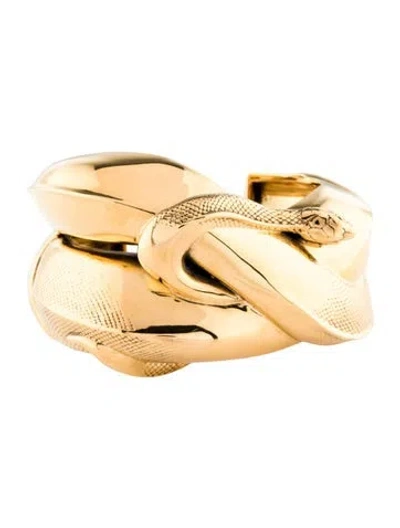 Pre-owned Alexander Mcqueen Snake Cuff Bracelet, 6.5" In Multi