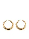 Alexander Mcqueen Brass Snake Hoop Earrings
