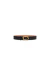 Alexander Mcqueen Black Wrapped Snake Buckle Belt In Black