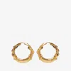 Alexander Mcqueen Snake Hoop Earrings In Antique Gold