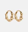 Alexander Mcqueen Snake Hoop Earrings In Gold