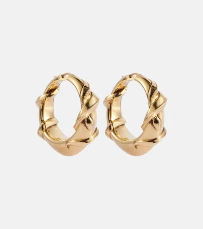 Alexander Mcqueen Snake Hoop Earrings In Gold