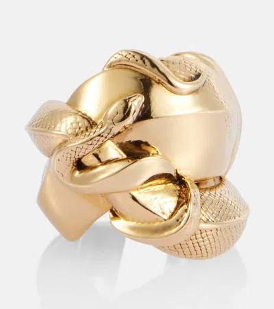 Alexander Mcqueen Snake Ring In Gold