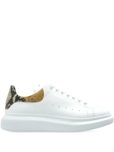 ALEXANDER MCQUEEN SNAKESKIN-EMBELLISHED SNEAKERS