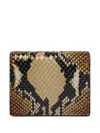 Alexander Mcqueen Snakeskin-print Wallet In Brown