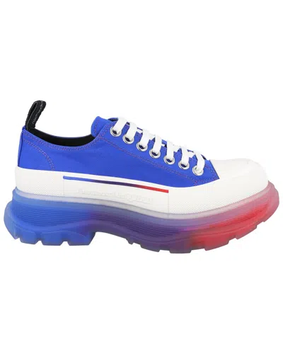 Alexander Mcqueen Tread Slick Sneakers Man Sneakers Blue Size 9 Cotton