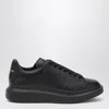 Alexander Mcqueen Black Oversize Sneakers With Logo Lettering On The Heel In Leather Man In Black