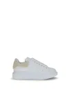 Alexander Mcqueen Mcqueen Oversize Genuine Shearling Trim Sneaker In White
