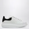 Alexander Mcqueen White And Black Low-top Sneakers With Chunky Sole And Contrasting Heel Tab In Leather Man In White