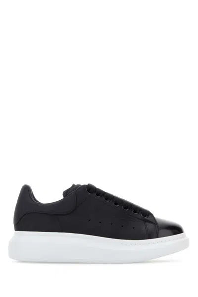 Alexander Mcqueen Mcqueen Oversize Low-top Calfskin Trainers With Chunky Sole In Blue