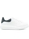 Alexander Mcqueen Oversized Calf Leather Sneakers With Chunky Rubber Sole In White