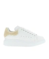 Alexander Mcqueen Mcqueen Oversize Genuine Shearling Trim Sneaker In White