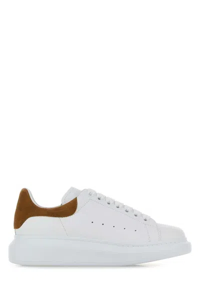 Alexander Mcqueen Oversized Leather Low-top Sneakers In White