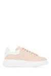Alexander Mcqueen Pink Leather Sneakers With Light White Leather Heel