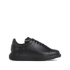 Alexander Mcqueen Black Sneakers With Logo Lettering On The Rear And Oversize Rubber Sole In Leather