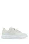 Alexander Mcqueen Chalk Leather Sneakers With Chalk Leather Heel In White