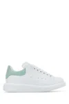 Alexander Mcqueen Leather Sneakers With Thick Sole And Perforated Design In White