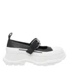 Alexander Mcqueen Leather And Rubber Lace-up Ballerinas In White