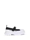 Alexander Mcqueen Leather And Rubber Lace-up Ballerinas In White