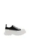 Alexander Mcqueen Black Canvas Tread Slick Sneakers In Multi
