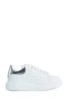 Alexander Mcqueen White Oversize Sneakers With Snake Print On The Heel In Leather Woman In White