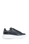 Alexander Mcqueen Studded Leather Platform Sneakers In Black