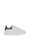 Alexander Mcqueen Platform Leather Sneakers Press-studded Logo In White