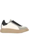 Alexander Mcqueen Calf Leather Sneakers In White