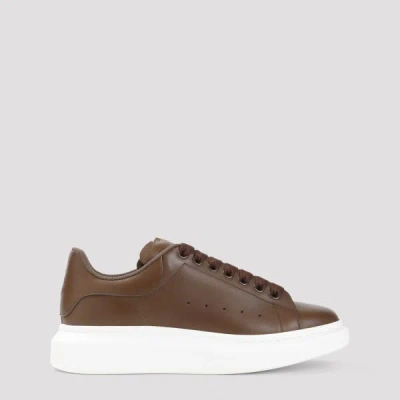 Alexander Mcqueen Black Lace Up Sneakers In Brown