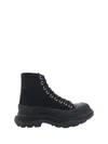 Alexander Mcqueen Sneakers Tread Slick High Aus Schwarzem Canvas
